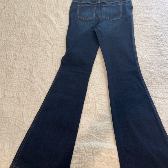 SPANX Black Flare Wide Leg Jeans; NWT Size Large Tall - Picture 2 of 3